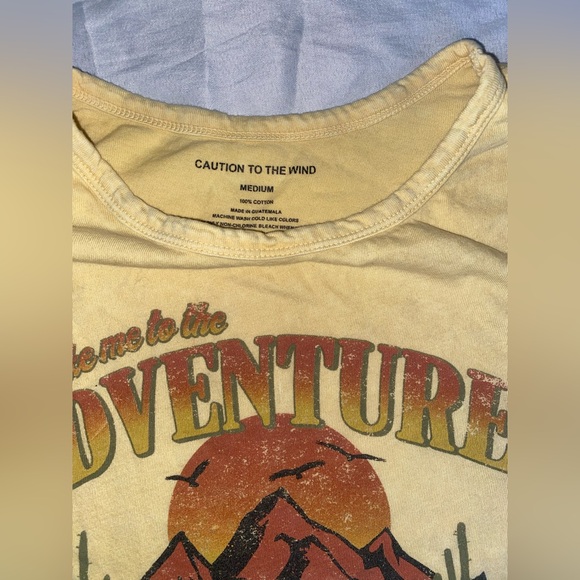 “take me to the adventures” western style cropped graphic tee - Picture 3 of 5